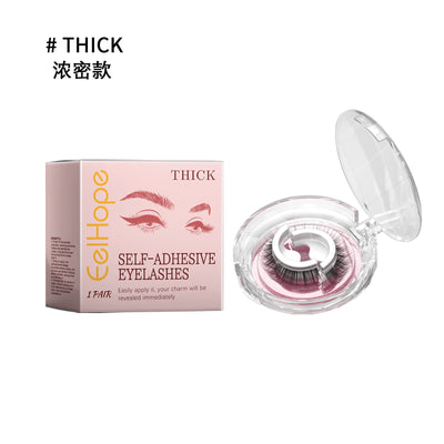 Self-Adhesive Eyelashes, Lazy People Glue-Free Free Unloading Self-Adhesive Thick Thin Long Natural Eyelashes - Korvel
