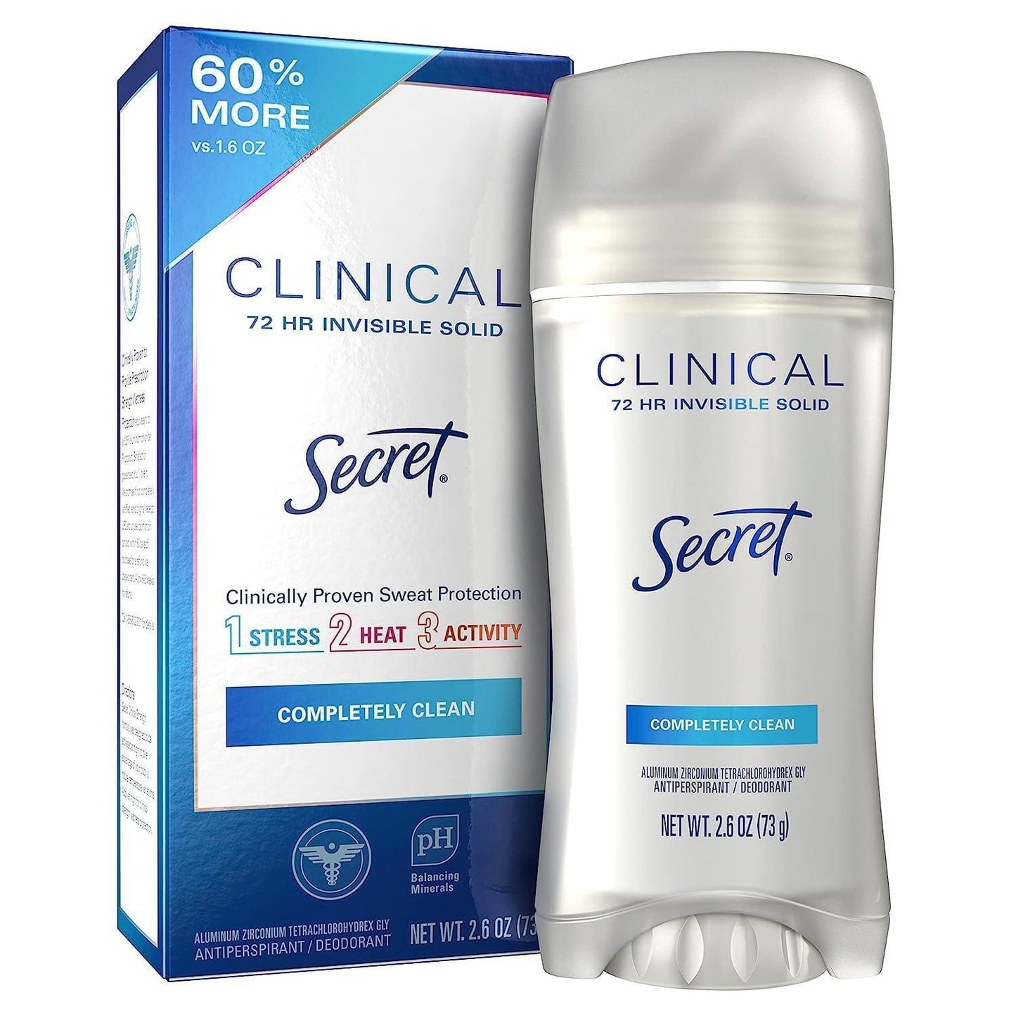 Déodorant et Antitranspirant Invisible Solide Secret Clinical Strength 2,6 oz