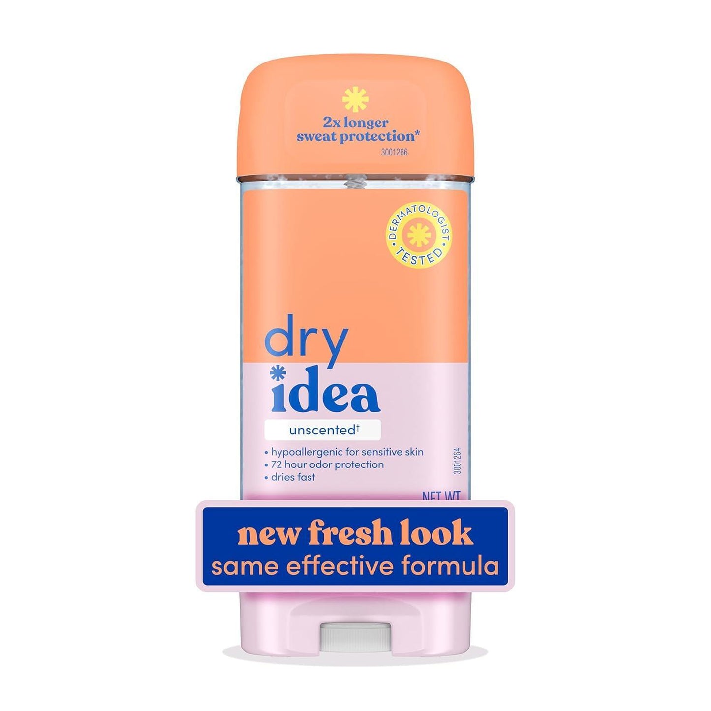 Dry Idea Clear Gel Antiperspirant & Deodorant, Unscented 3 Oz