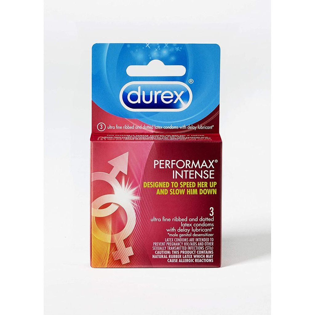 Durex Performax Intense Lubricated Ribbed Dotted Condoms