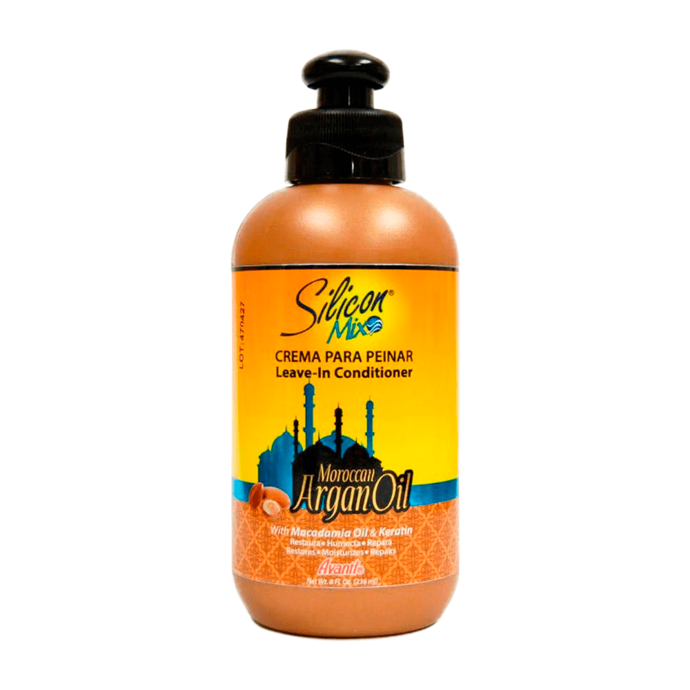 Acondicionador sin enjuague de aceite de argán marroquí Silicon Mix 8 oz