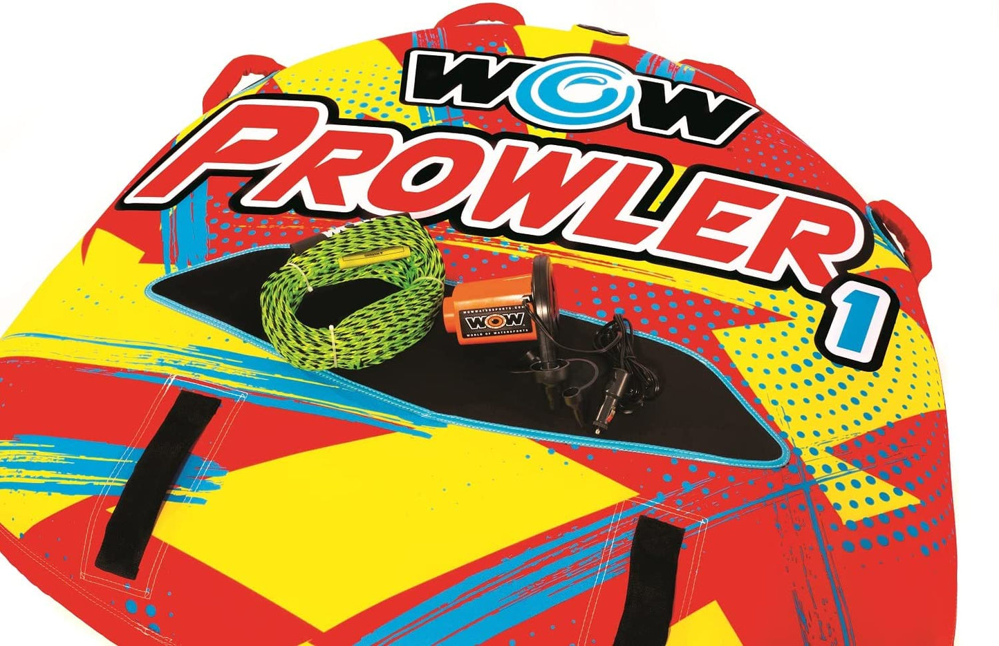 WOW Watersports Prowler Towable 1 Person Starter Kit with Pump & Rope