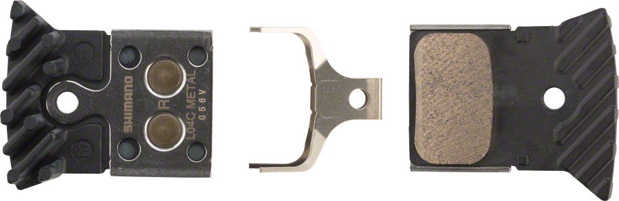 Shimano L04C-MF Metal Disc Brake Pads with Finned Alloy Back Plate