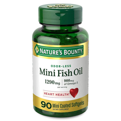 Nature's Bounty Fish Oil Mini Softgels, 1290 Mg, 90 Ct