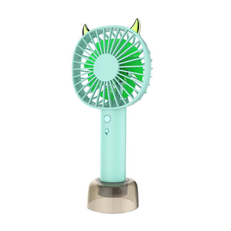 Cute Handheld Mini Fan Desktop Small Fan USB Charging Easy To Carry Fan Mute Small Fan - Korvel