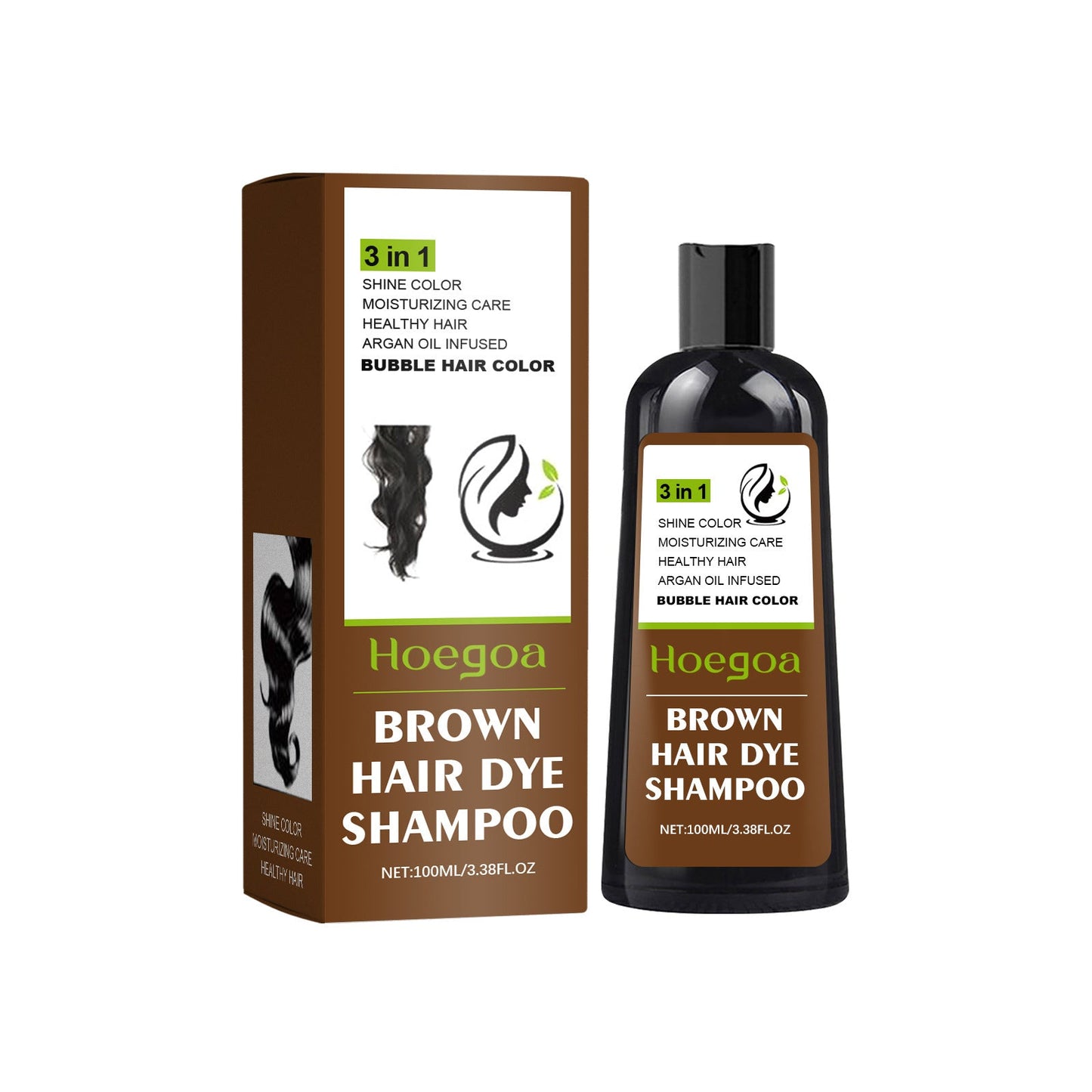 HOEGOA Hair Dye Shampoo, Gentle Hair Moisturizing Hair Fast Easy Coloring Lasting Hair Cream - Korvel