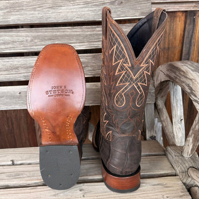 Brown Nubuck Alligator | Stetson Mens - Korvel