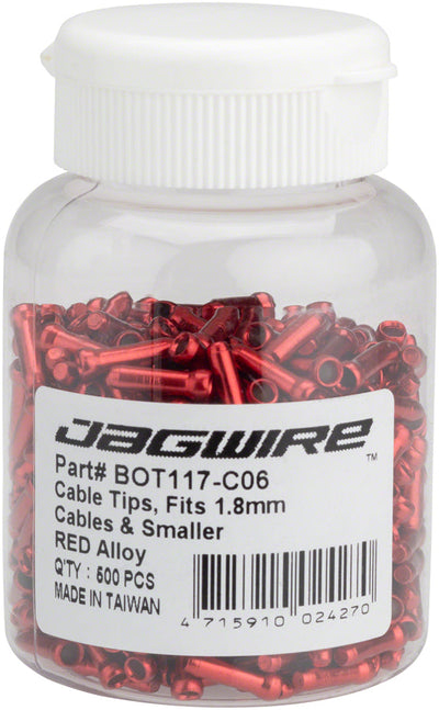 Crimpadores de extremo de cable Jagwire de 1.8 mm en rojo - Paquete de 500