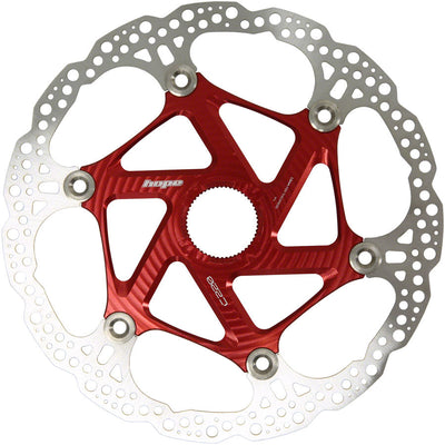 Hope MTB Floating Centre-Lock Disc Brake Rotor - 220mm Red