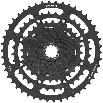 Shimano CUES CS-LG300-9 Cassette - 9-Speed 11-46t LINKGLIDE Black
