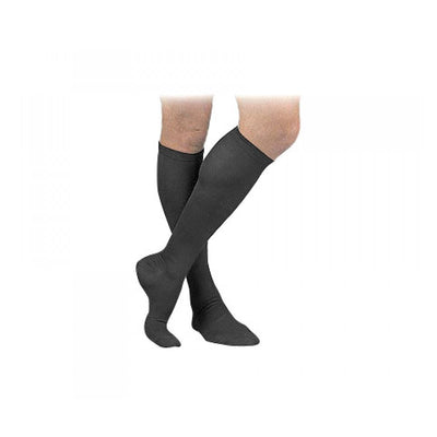 Activa Men's Dress Knee Socks - 20 mmHg Compression, Black, Medium