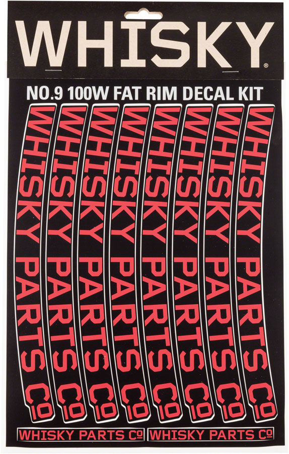 WHISKY 100w Rim Decal Kit for 2 Rims - Red