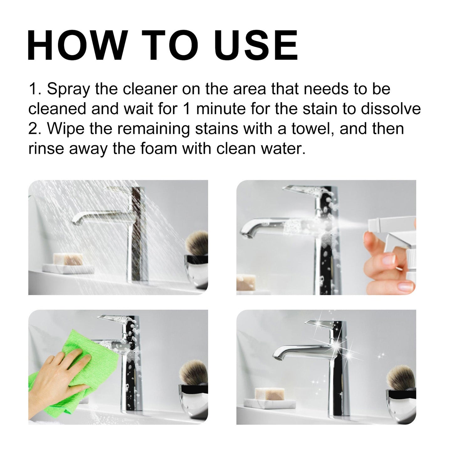 Power Bathroom Foamer, Toilet Tub Wash Basin Tile Decontamination Cleaning Spray - Korvel