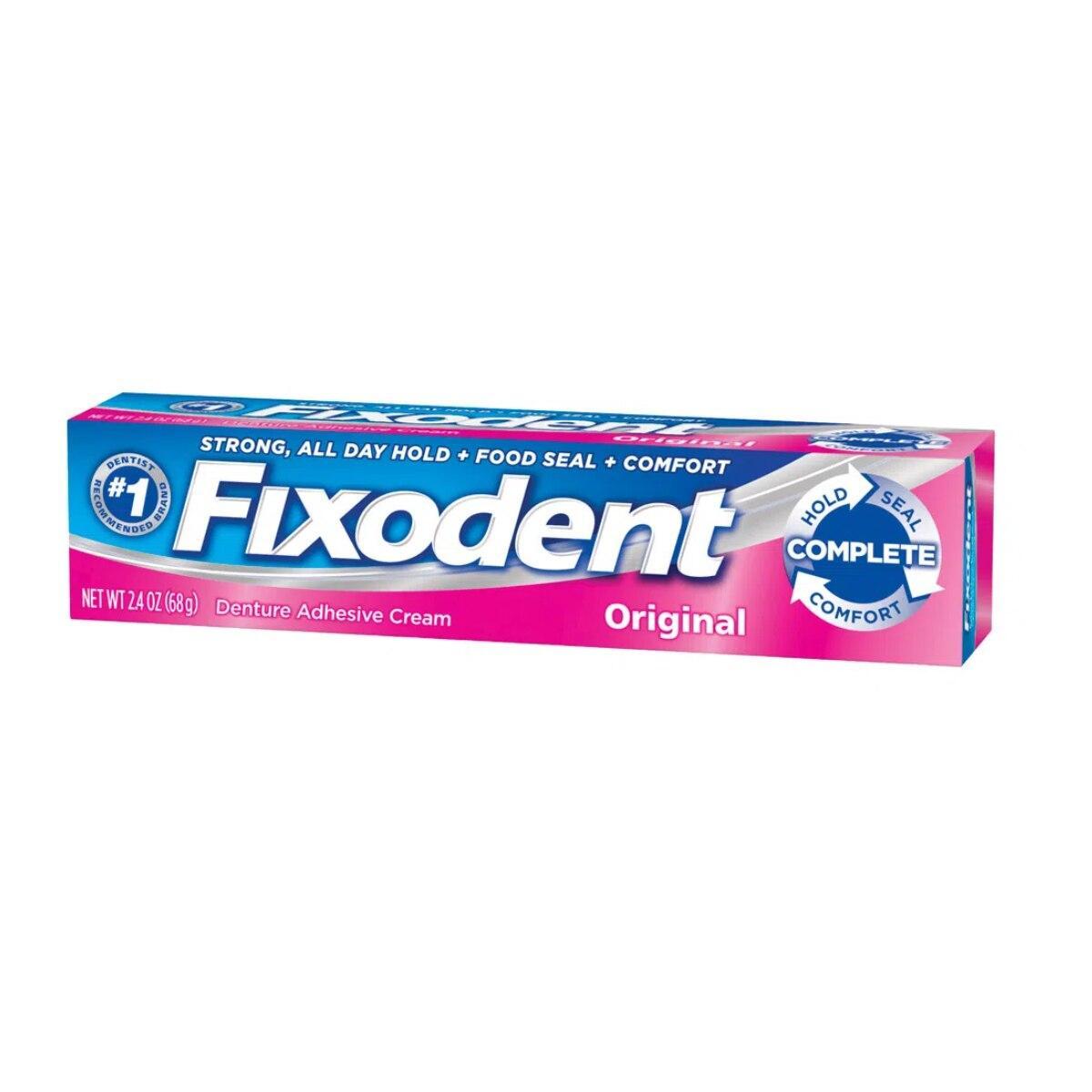 Crema Adhesiva para Dentaduras Fixodent Complete Original - Paquete de 4