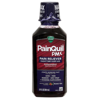 Vicks® Midnight Cherry Pain Reliever & Sleep Aid - 12 Fl Oz