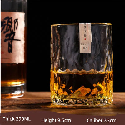 Handmade Japanese ice patterned glass hammer patterned foreign wine glass crystal glass - Korvel