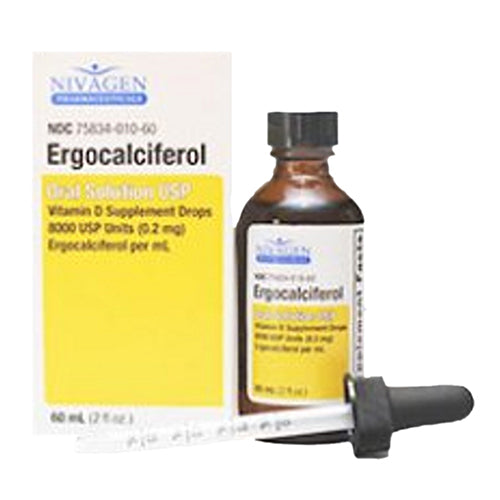 Ergocalciferol 8000 IU Liquid Supplement - 60 mL