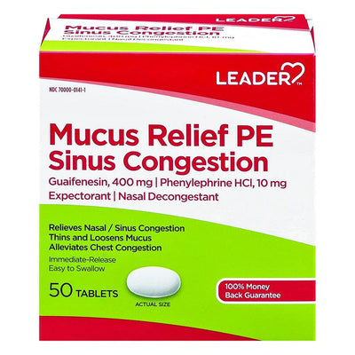 Tabletas para el alivio de la congestión sinusal de Leader