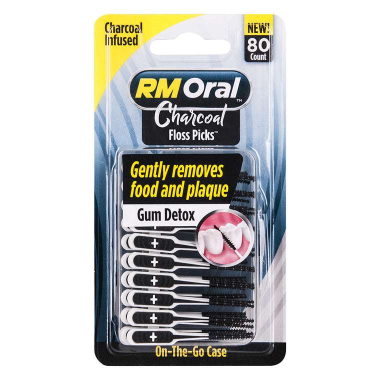 RM Oral EZ Floss Picks con Carbón