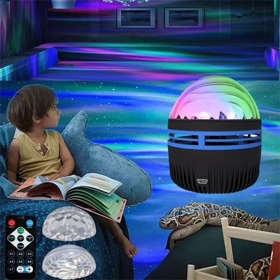 LED Star Galaxy Projector Lamp - Colorful Rotating Night Light