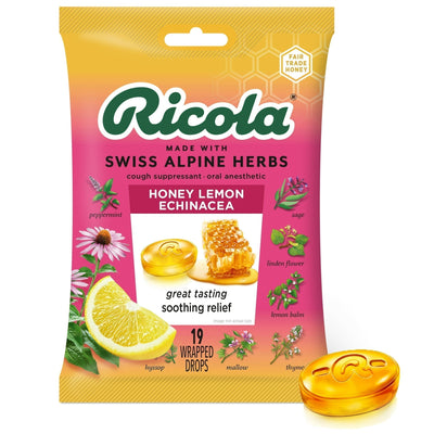 Ricola Honey Lemon Throat Drops with Echinacea