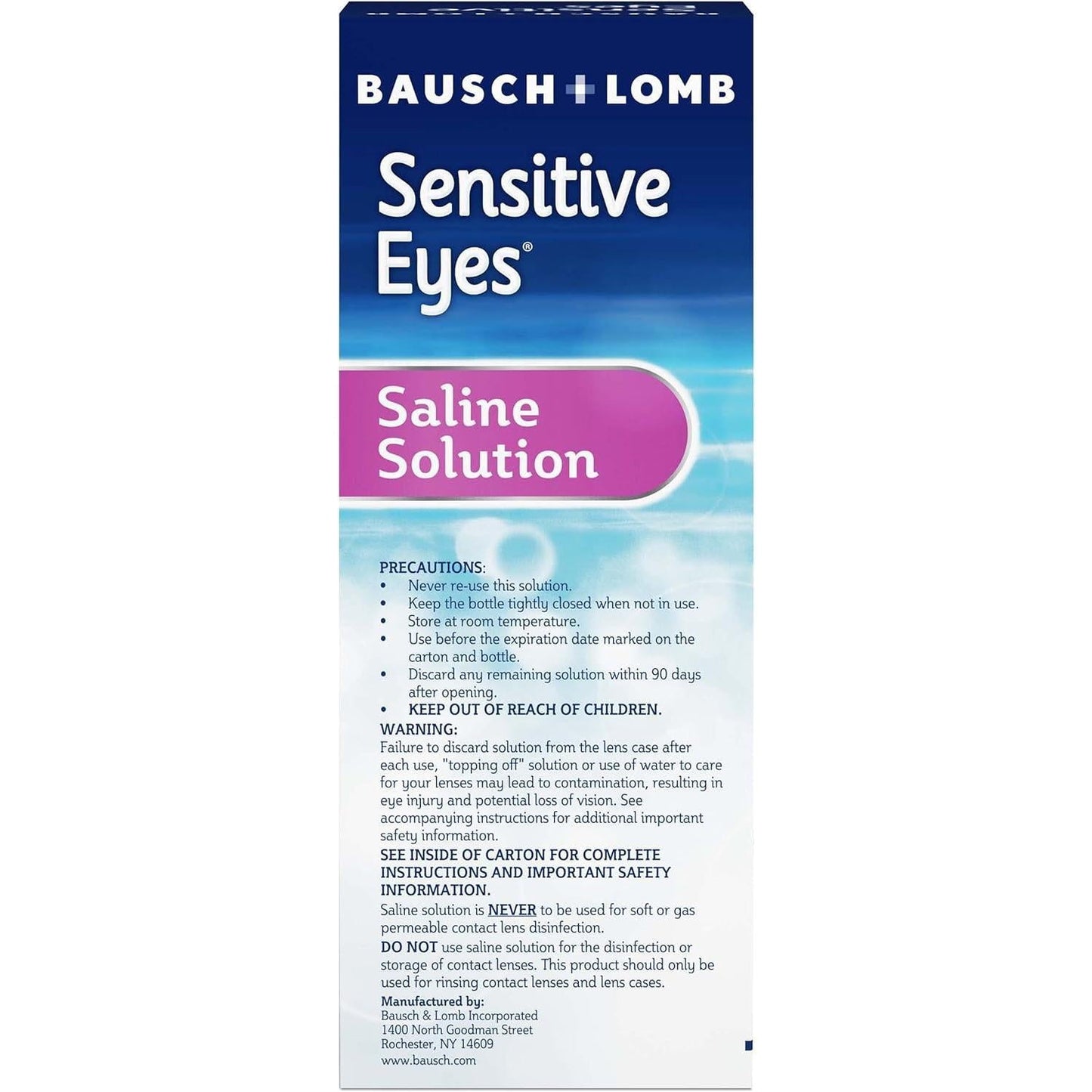 Bausch & Lomb Sensitive Eyes Saline Solution - 12 Fl Oz