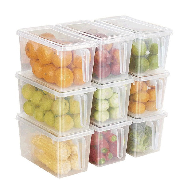 Boîtes de rangement alimentaires premium avec couvercles et poignée - 2 pièces