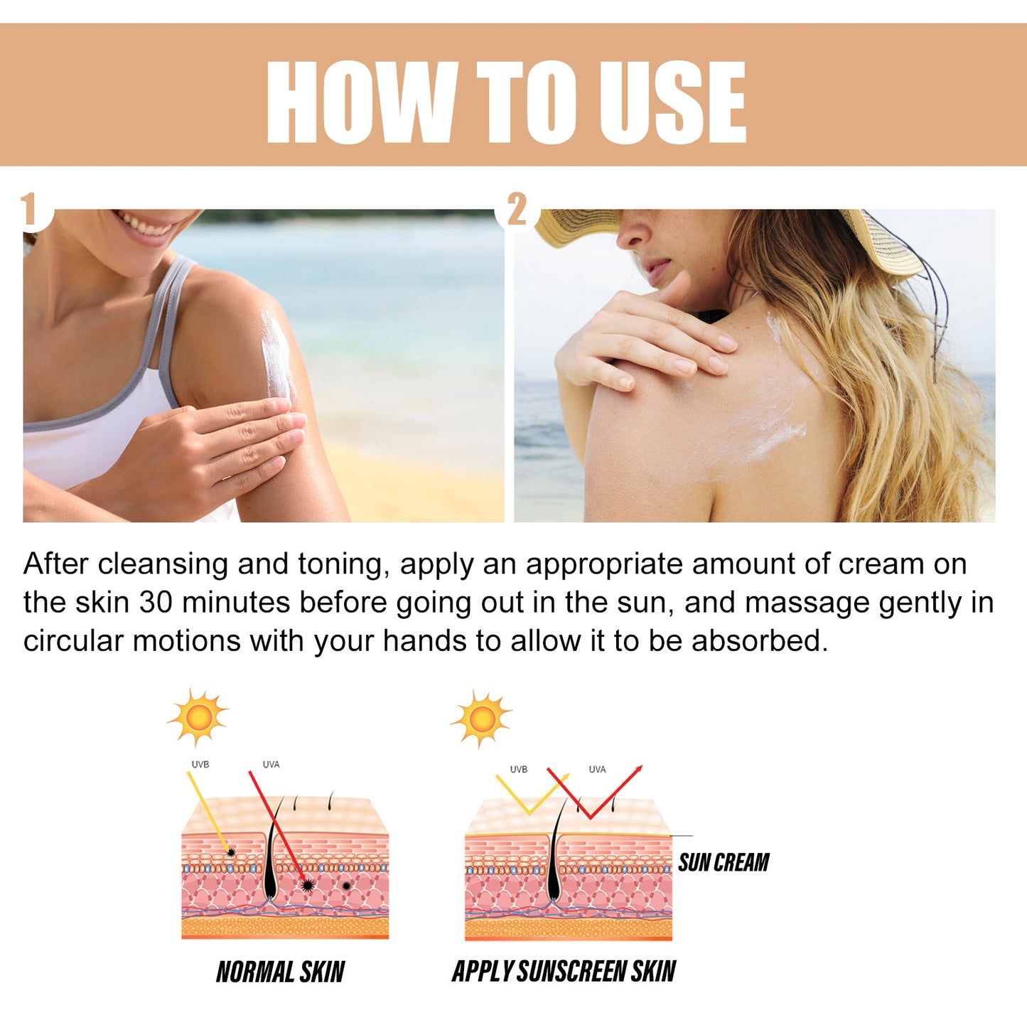 Rice Protective Cream - Moisturizing and Refreshing Sunscreen