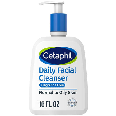 Cetaphil Daily Facial Cleanser - Fragrance Free, 16 Fl Oz