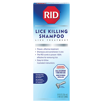 Rid Lice Shampoo with Nit Comb - 8 Ounce