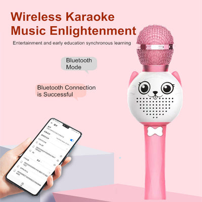 Singing Machine With Microphone All-In-One Wireless Home Karaoke Toy Little Girl Amplifier Sound Baby Microphone For Children - Korvel