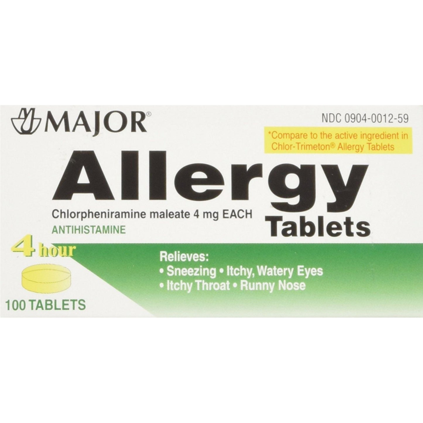 Comprimés de Chlorphéniramine Maleate 4 Mg pour Animaux - 100 Comprimés