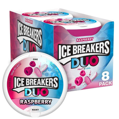 Ice Breakers Duo Raspberry Sugar-Free Mints - 8 Count Box