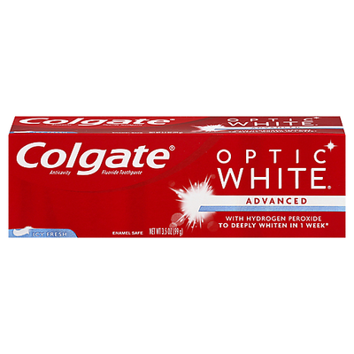 Dentifrice au fluor Colgate Optic White Advanced, Icy Fresh, 3,5 oz