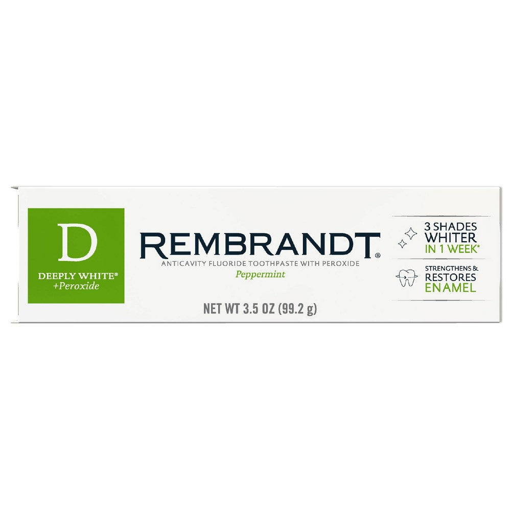 Pasta de dientes blanqueadora Rembrandt Deeply White & Peróxido - Menta