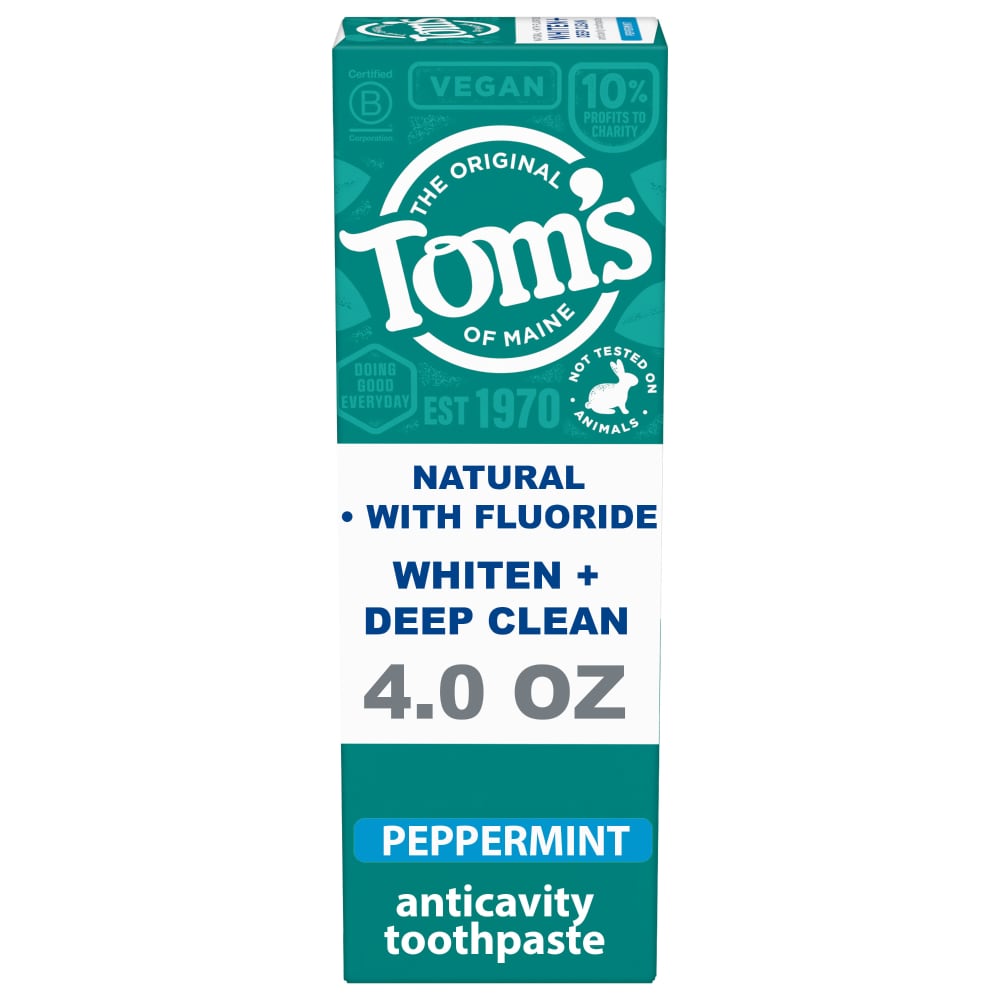 Dentifrice Tom's of Maine Whiten+Deep Clean - Menthe 4 Oz