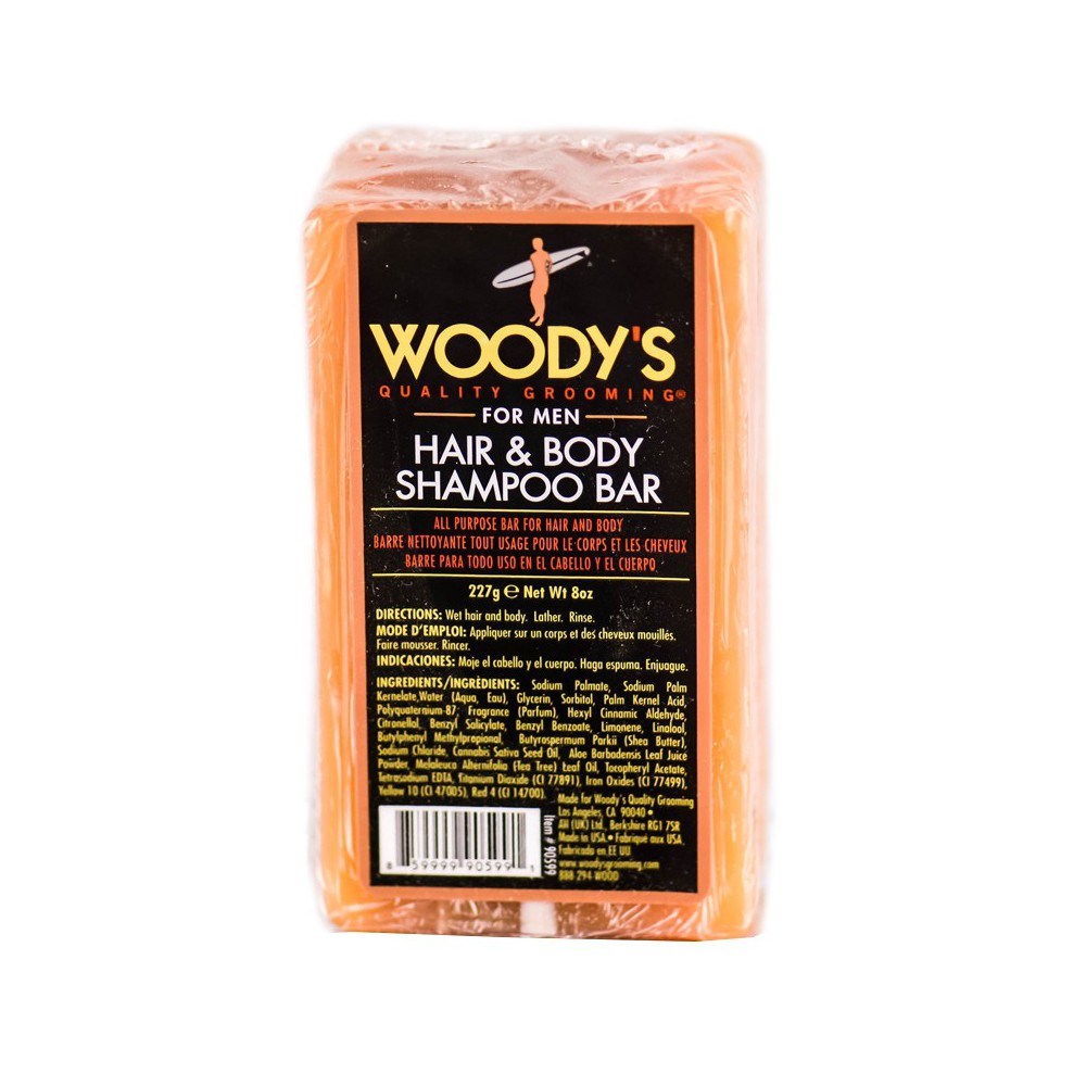 Barre de Shampooing pour Cheveux et Corps Woody's 8 oz