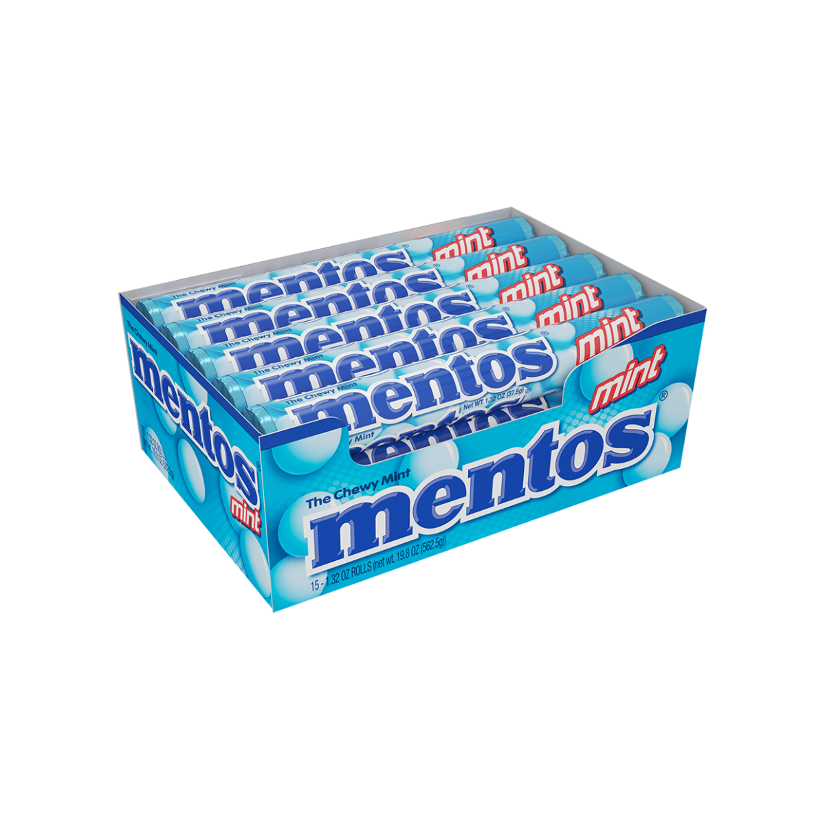 Mentos Mint Chewy Candy Rolls, 15 Count