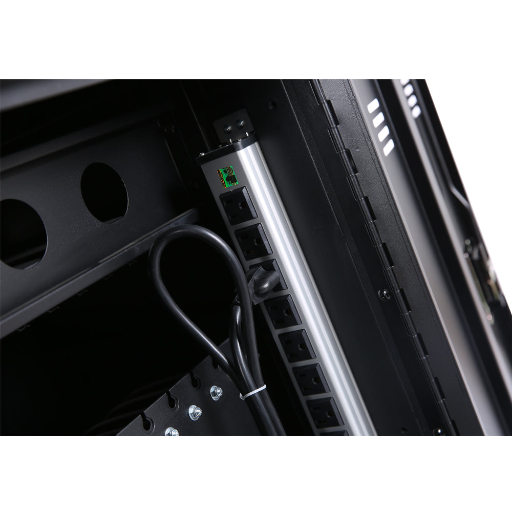 Mobile Charging Cart and Cabinet for Tablets Laptops 30-Device With Combination Lock--Black - Korvel
