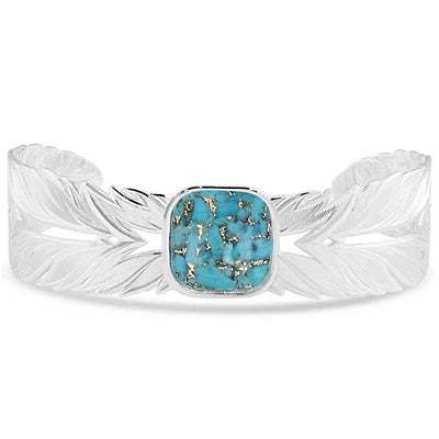 Turquoise Dream Feather Cuff Bracelet - Korvel