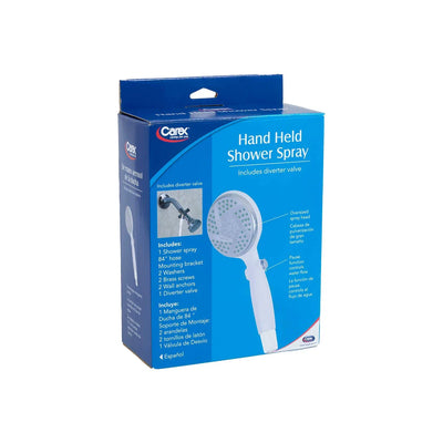 Carex Hand Held Shower Spray with Diverter Valve