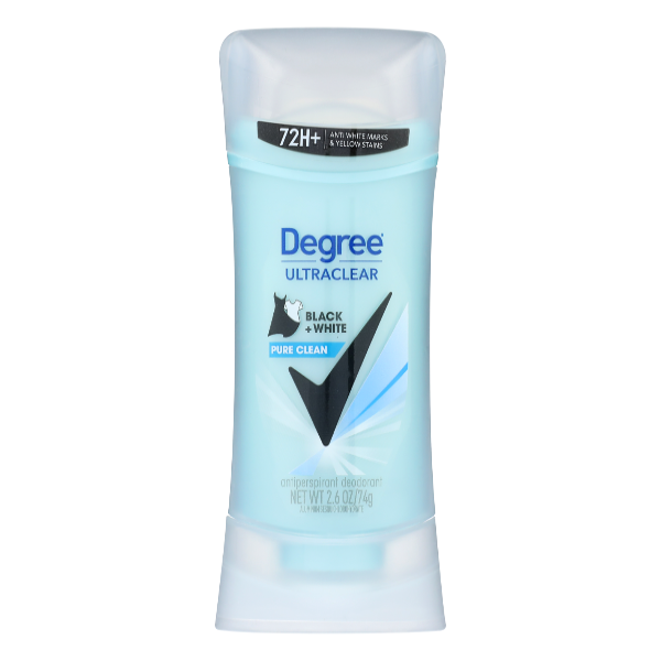 Déodorant Antitranspirant Degree, Pure Clean, Noir + Blanc 2,6 Oz