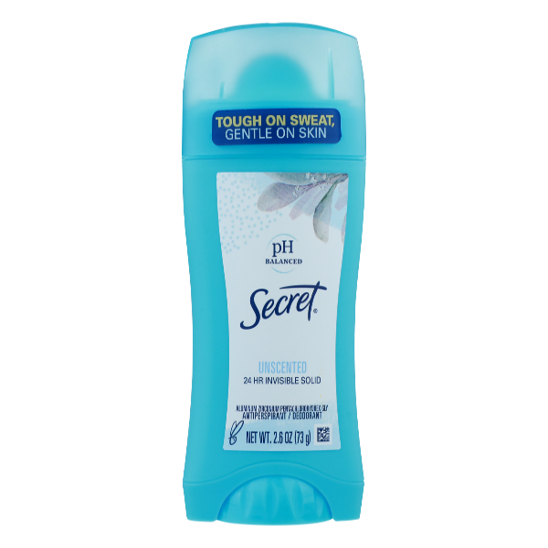 Déodorant Antitranspirant Invisible Solide Sans Parfum Équilibré en pH - 2,6 oz