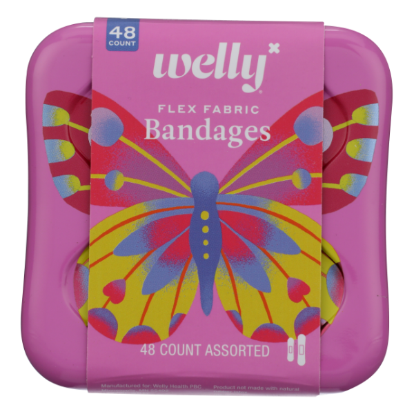 Tiritas Mariposa Welly - 48 Unidades Variadas de Tela Flexible