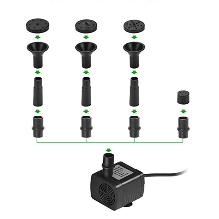 1.5W solar ground mounted fountain outdoor water pool water landscape wall mounted nail style miniature fountain - Korvel