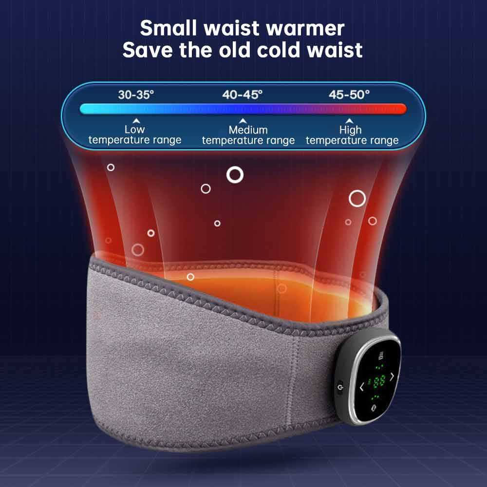 EMS Pulse Massage Waist Support Belt with Heat Compress