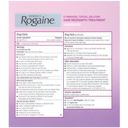 Rogaine para Mujeres Tratamiento de Regeneración Capilar - 3 Botellas