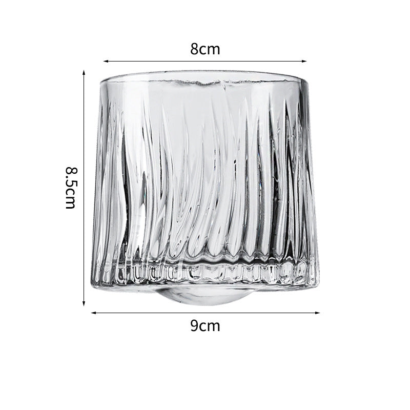 Hand drawn rotating glass cups multiple multi-purpose whiskey glasses rotating glass cups - Korvel
