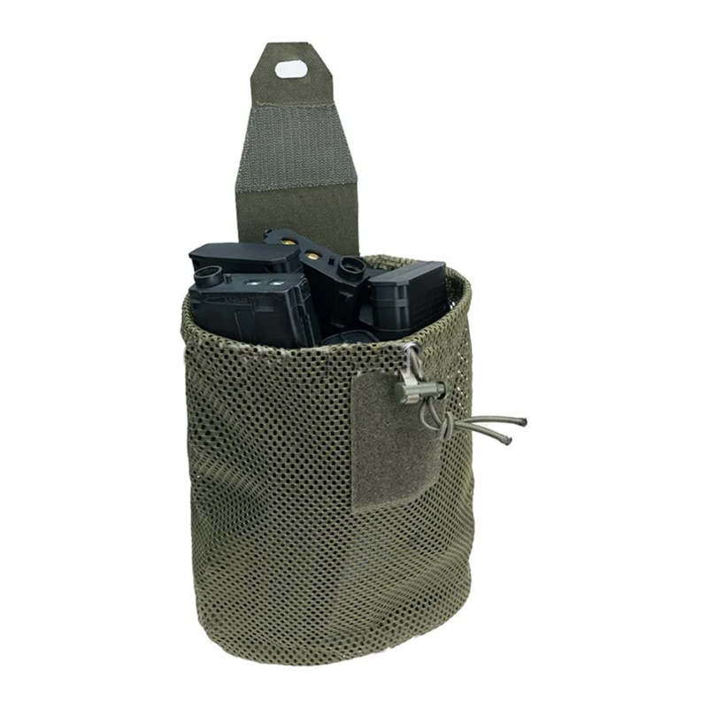 Tactical Dump Pouch Foldable High Capacity Nylon Mesh MOLLE Belt Compatible Lightweight Durable - Korvel