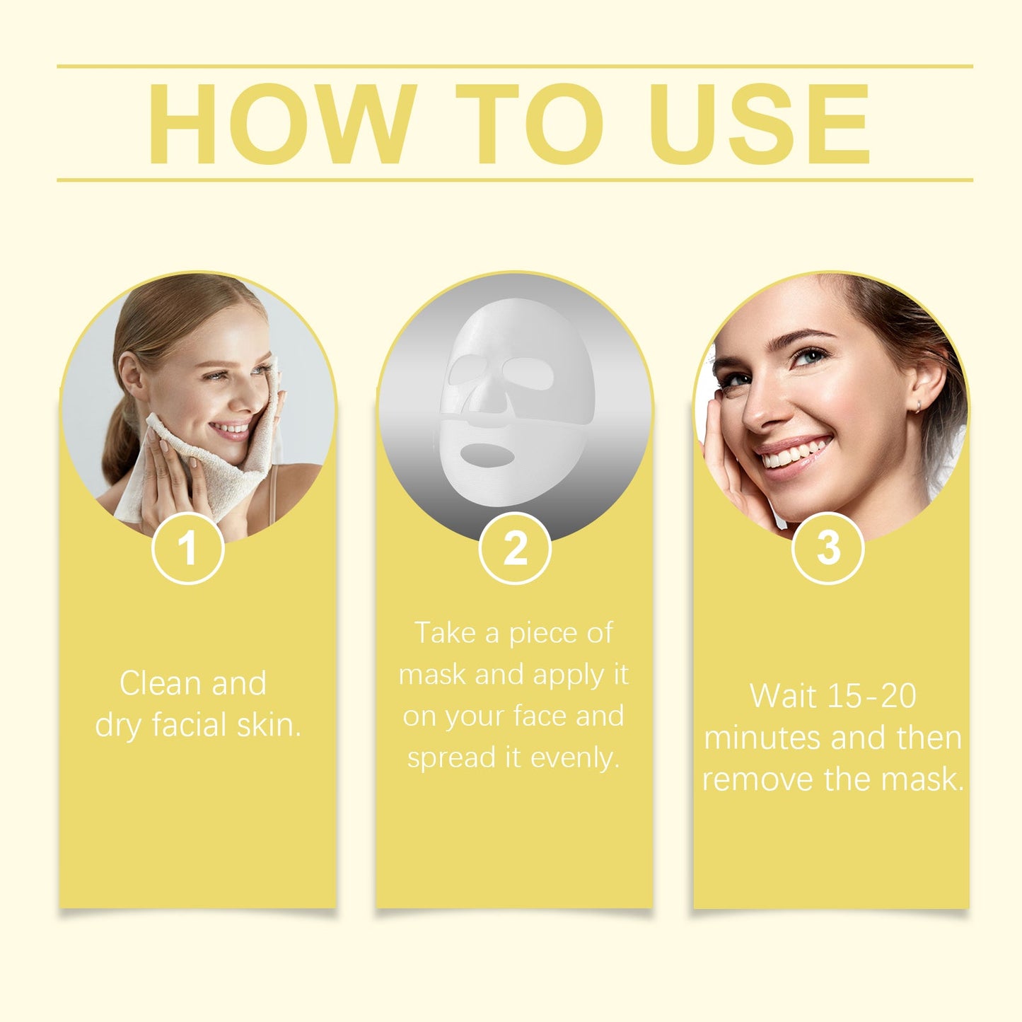 Masque de collagène premium pour hydratation et adoucissement de la peau
